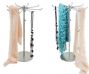 store display fixture of scarf display and jewelry display